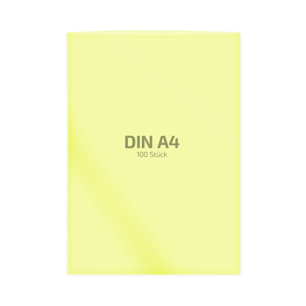 100 Stk. | Hülle A4 | gelb | PE glatt 0,160 mm | REIF Hamburg