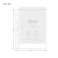 100 Stk. | Prospekthülle A5 | weiß | PP...