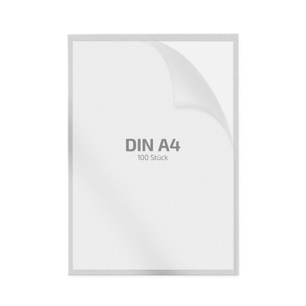 100 Stk. | Sichthülle A4 | farblos | PP genarbt 0,180 mm | Vorderseite verkürzt | REIF Hamburg