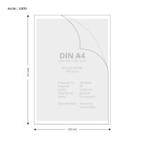100 Stk. | Sichthülle A4 | farblos | PP genarbt...